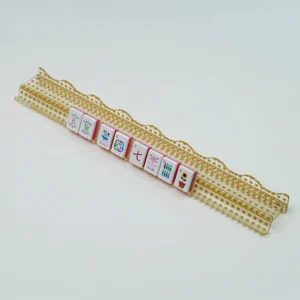 Grid Pattern Acrylic Magnetic Mahjong Racks with Wavy Edges