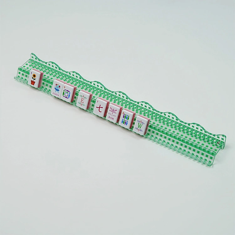 Grid Pattern Acrylic Magnetic Mahjong Racks with Wavy Edges - Image 2