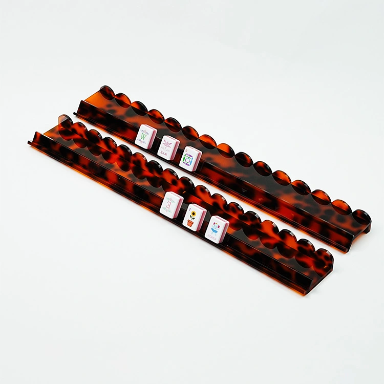 Tortoiseshell Leopard Floral Acrylic Magnetic Mahjong Racks
