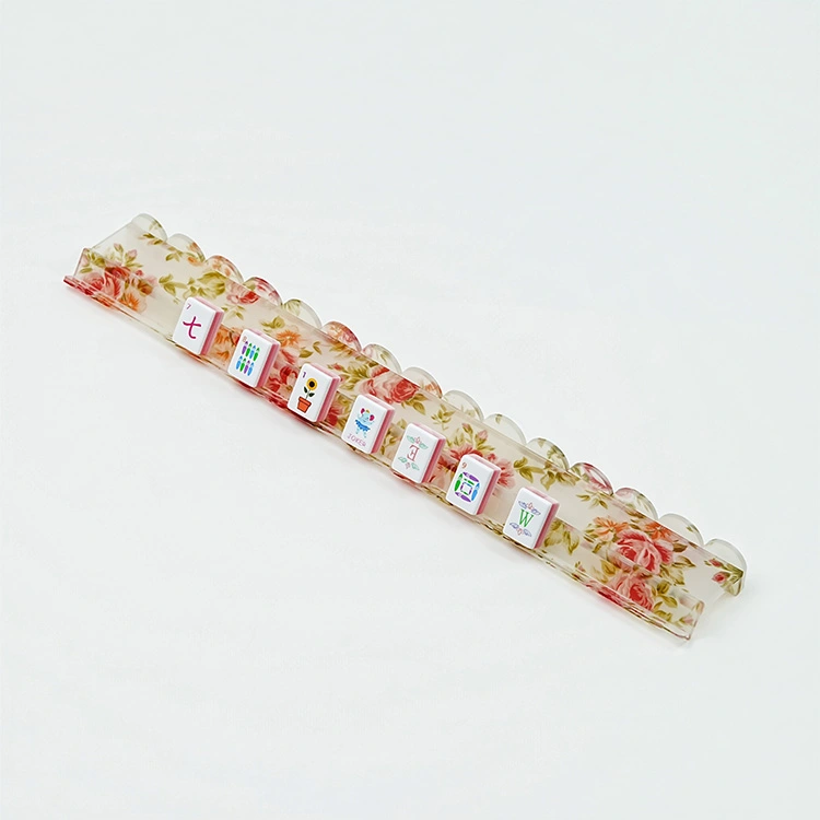 Tortoiseshell Leopard Floral Acrylic Magnetic Mahjong Racks - Image 3