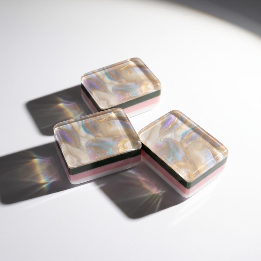 Opal Mist Pearlescent Swirl Mahjong Tiles - Image 5