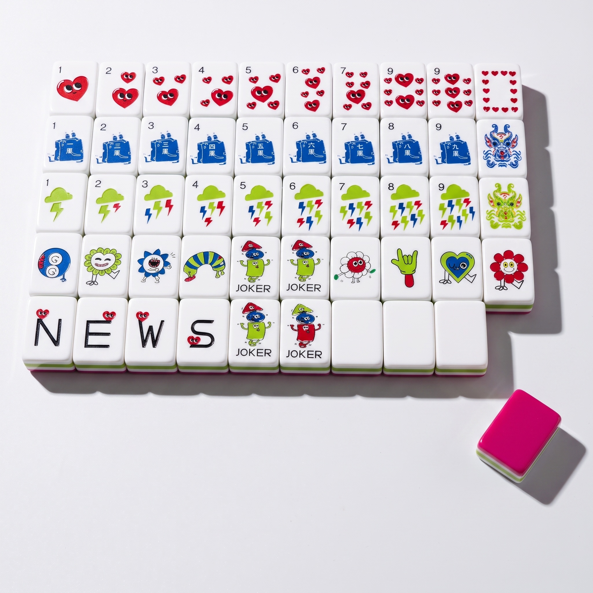 Heartbeat Club Whimsical Character Mahjong Tiles - Image 2