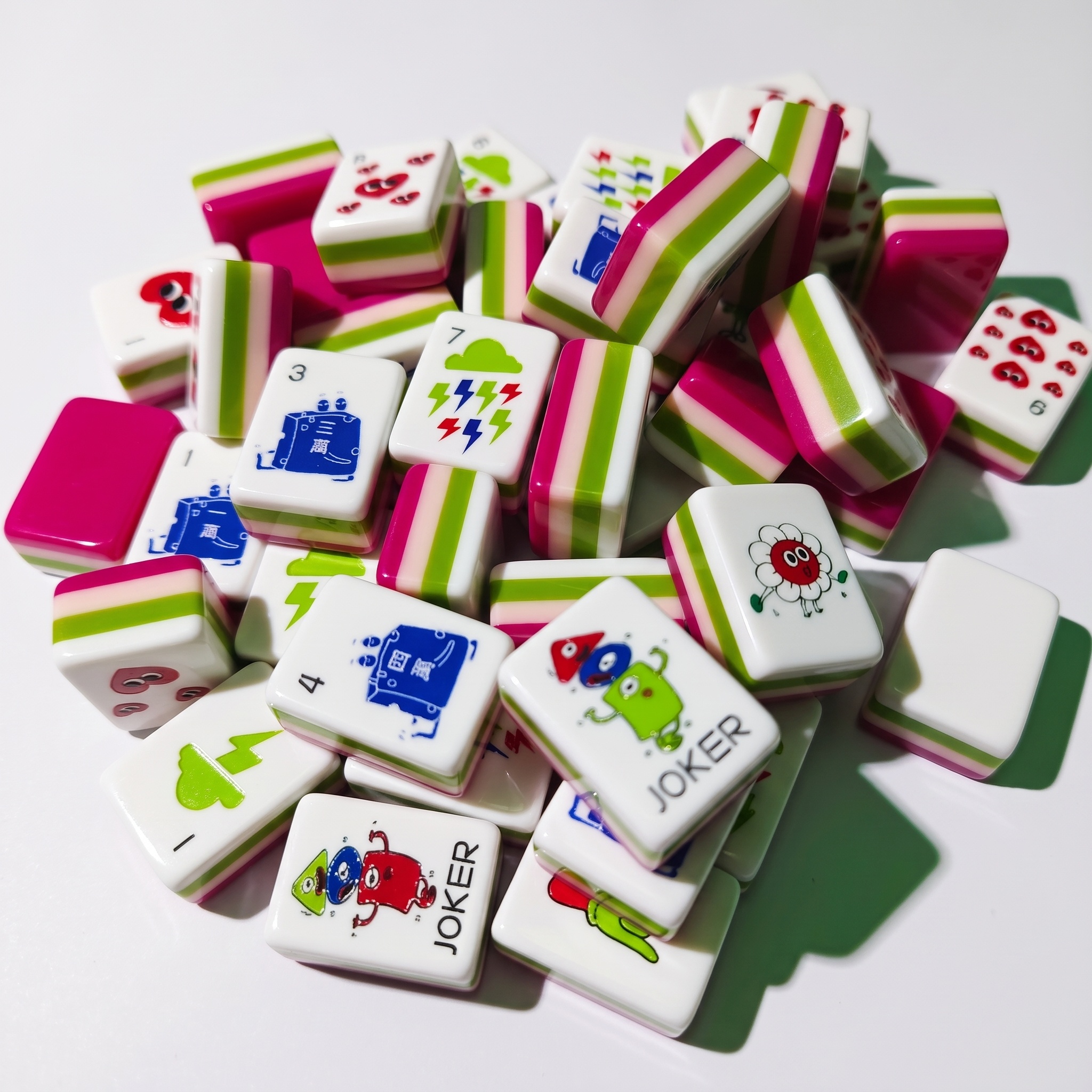 Heartbeat Club Whimsical Character Mahjong Tiles