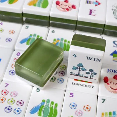 Olive Tactical Acrylic Mahjong Tiles – 160-Piece Set - Image 3