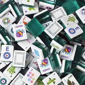 Emerald Crystal Acrylic Mahjong Tiles – 160-Piece Set