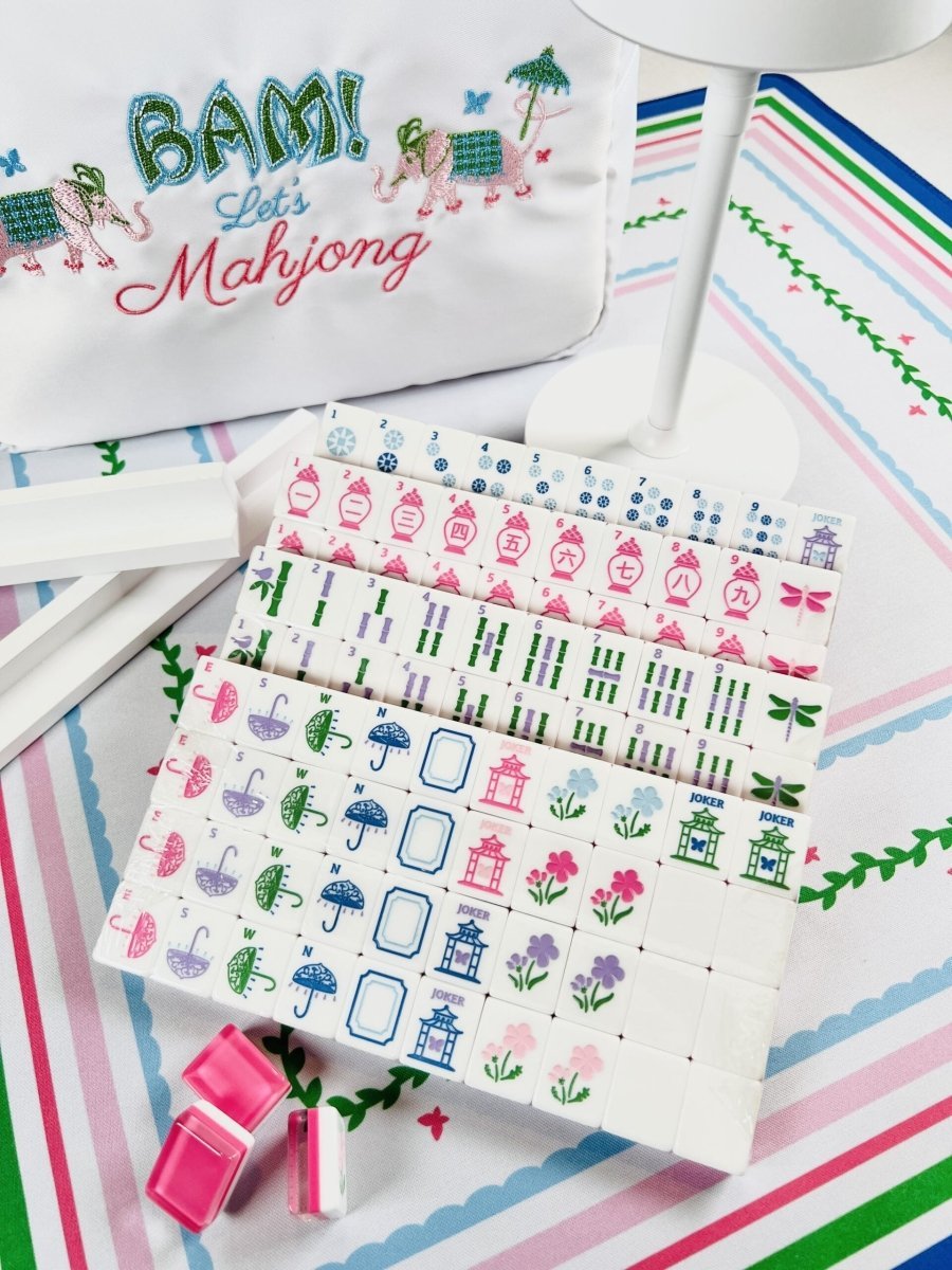 Garden Party Bright Travel Mahjong Set