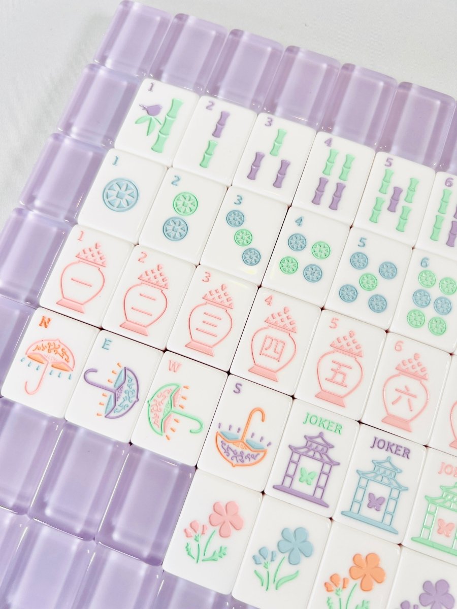 Garden Party Blooms Mahjong Tile Set with Mat - Image 10