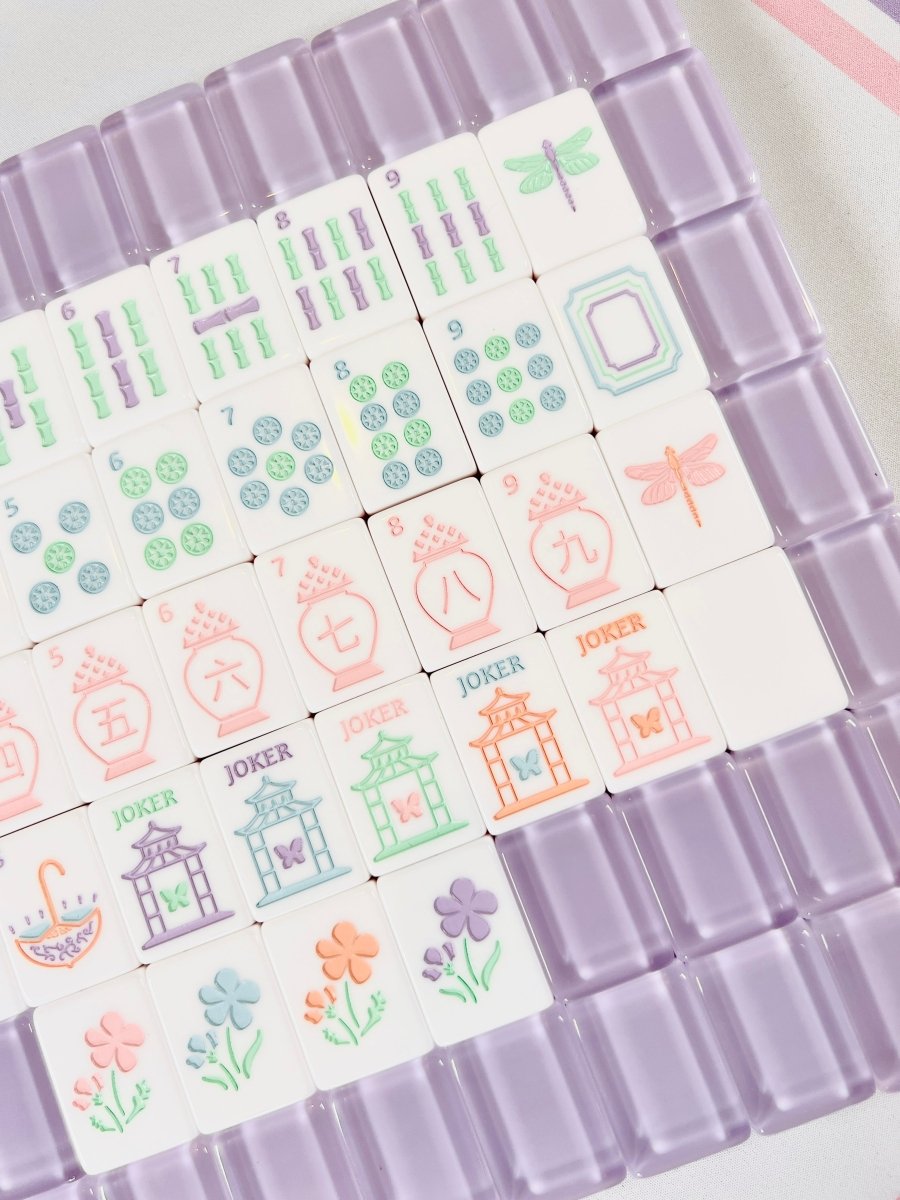 Garden Party Blooms Mahjong Tile Set with Mat - Image 9