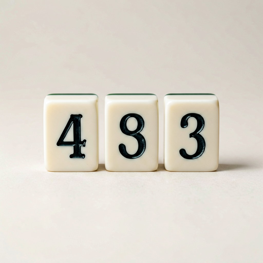 Three identical American mahjong tiles grouped as a pung