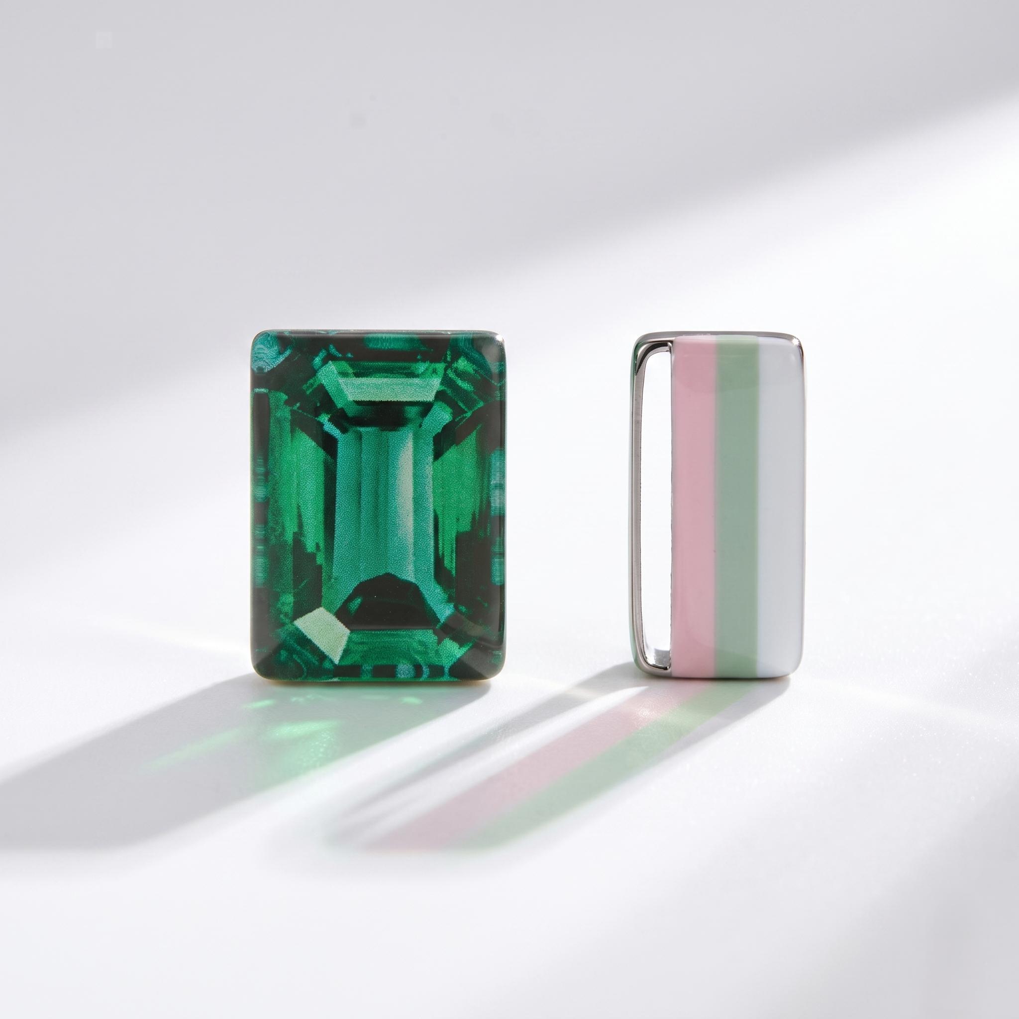 Emerald Gem Chinoiserie Mahjong Set — 160 Crystal-Back Tiles - Image 3