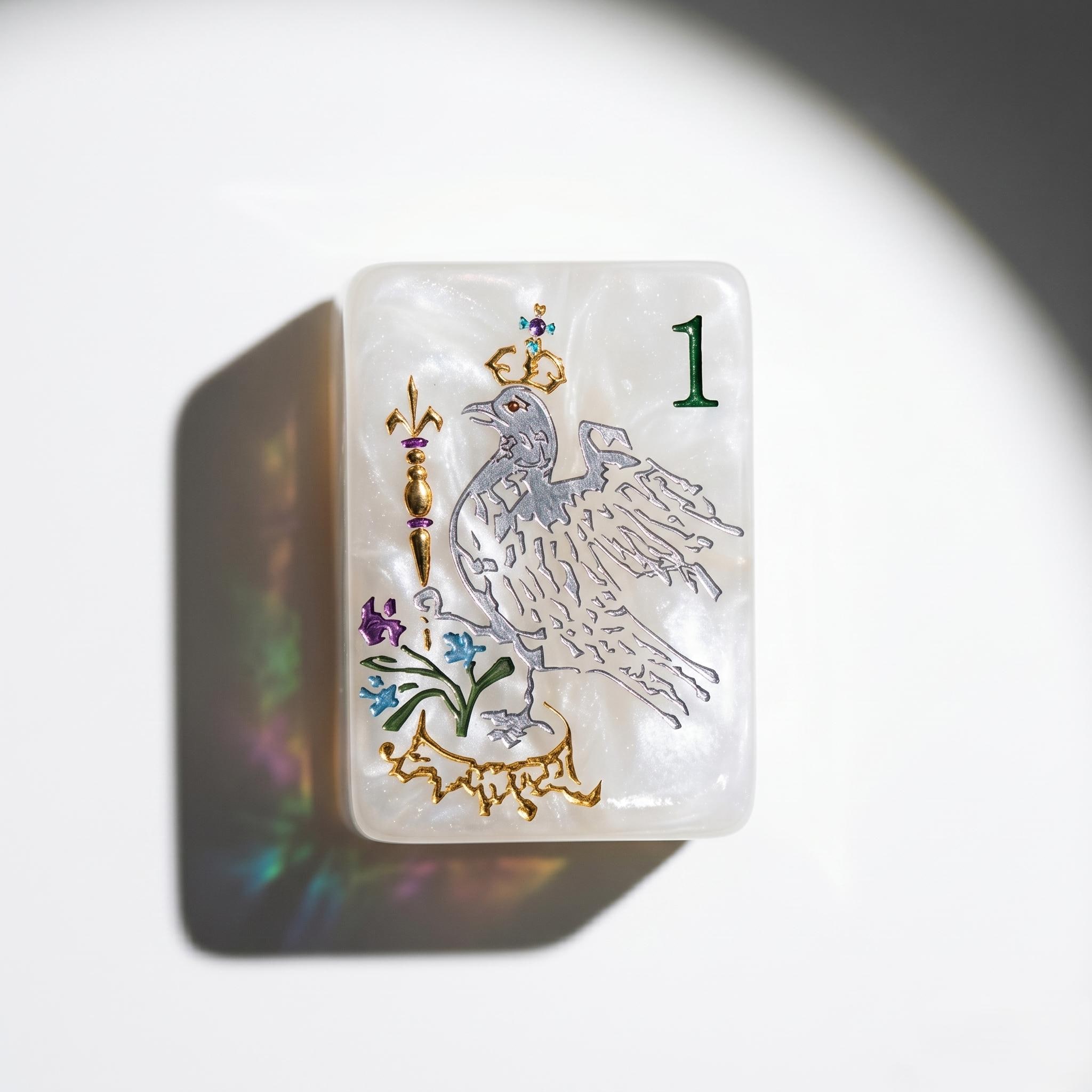 Mother of Pearl Royal Jewel Luxury Mahjong Set — 160 Iridescent Tiles - Image 2