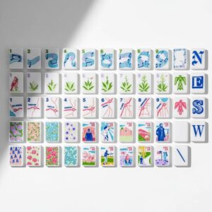 Custom White Luxury Personalized Mahjong Set — 160 Acrylic Tiles