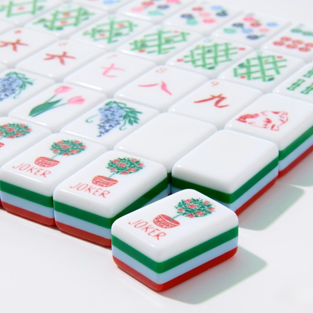 Nantucket Garden Floral Mahjong Set — 160 Preppy Acrylic Tiles