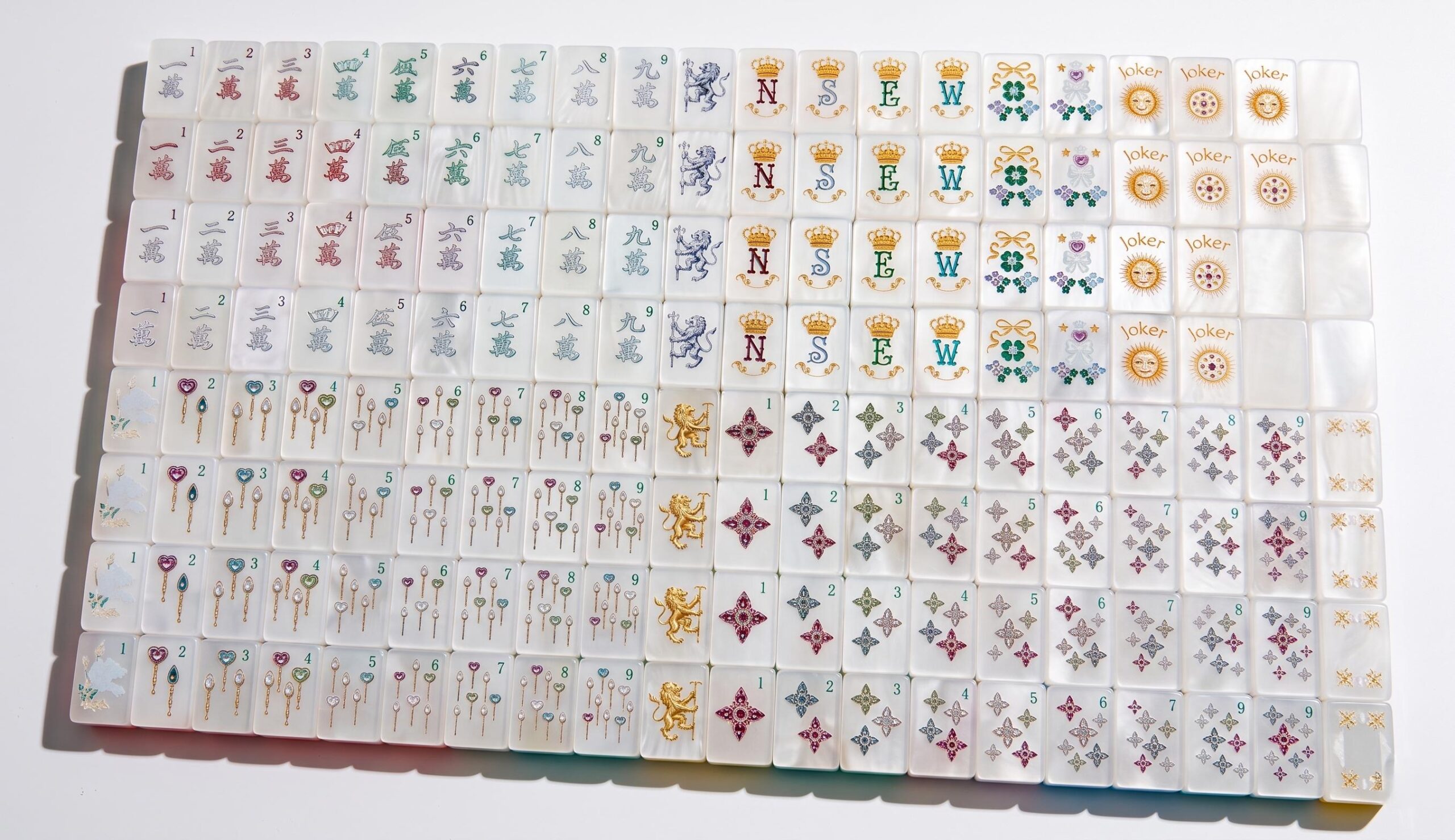 Mother of Pearl Royal Jewel Luxury Mahjong Set — 160 Iridescent Tiles - Image 7