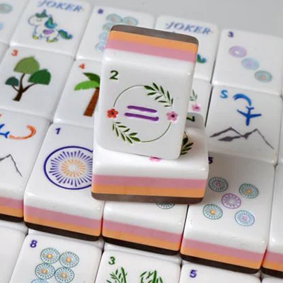 Blush Lotus Acrylic Mahjong Tiles – 160-Piece Set - Image 4