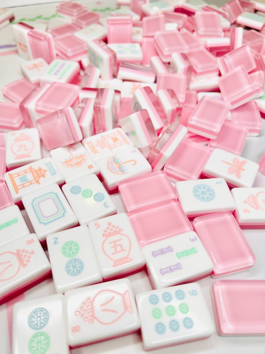 Garden Party Blooms Mahjong Tile Set with Mat - Image 8