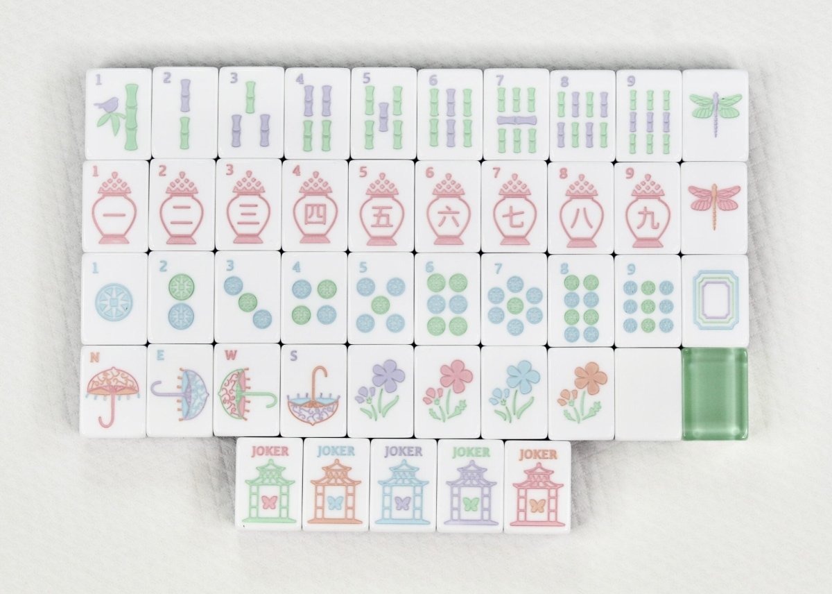 Garden Party Blooms Mahjong Tile Set with Mat - Image 4