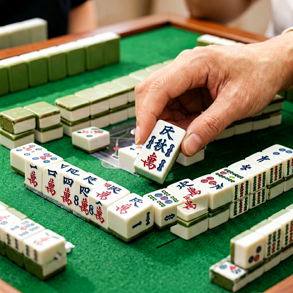American mahjong joker tiles beside a planned hand