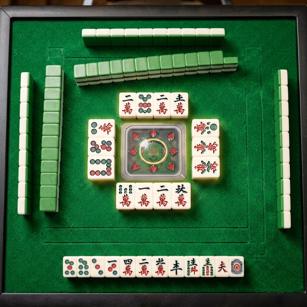 Joker tiles highlighted among groups of American mahjong tiles on a rack