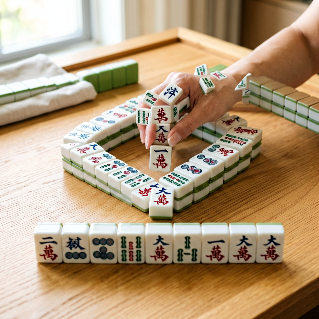 American mahjong single-suit tiles forming a hand, one suit only