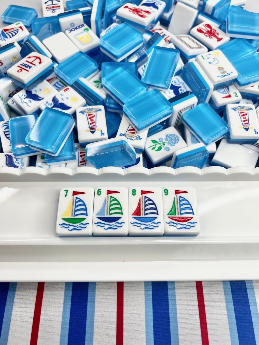 Nantucket Coast Mahjong Tile Set with Mat & Shufflers - Image 14