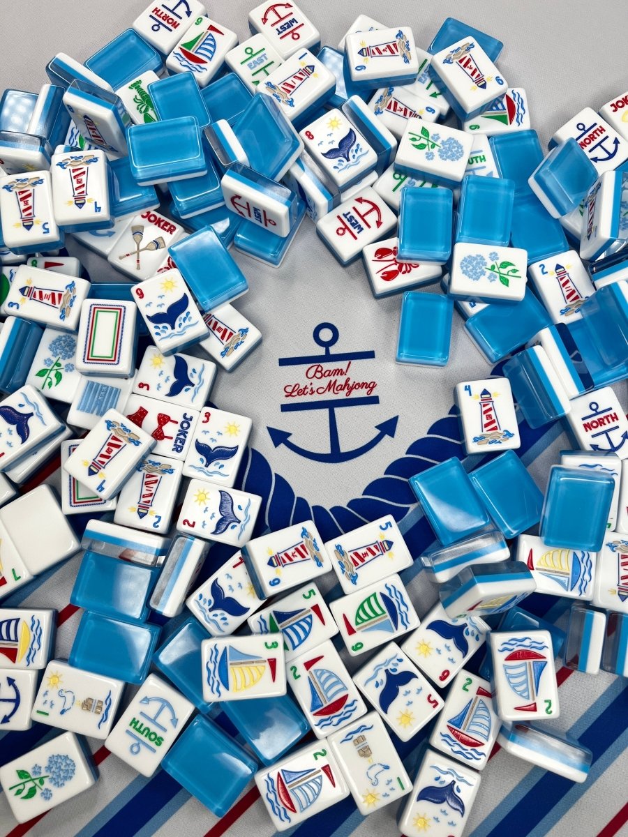 Nantucket Coast Mahjong Tile Set with Mat & Shufflers - Image 15