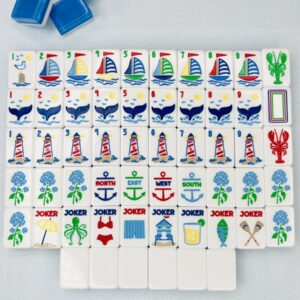 Nantucket Coast Mahjong Tile Set with Mat & Shufflers