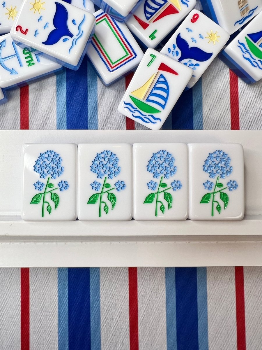 Nantucket Coast Mahjong Tile Set with Mat & Shufflers - Image 8