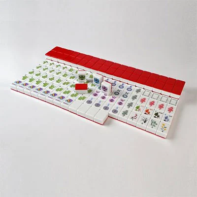 Crimson Melamine Mahjong Tile Collection – 160 Pieces - Image 5
