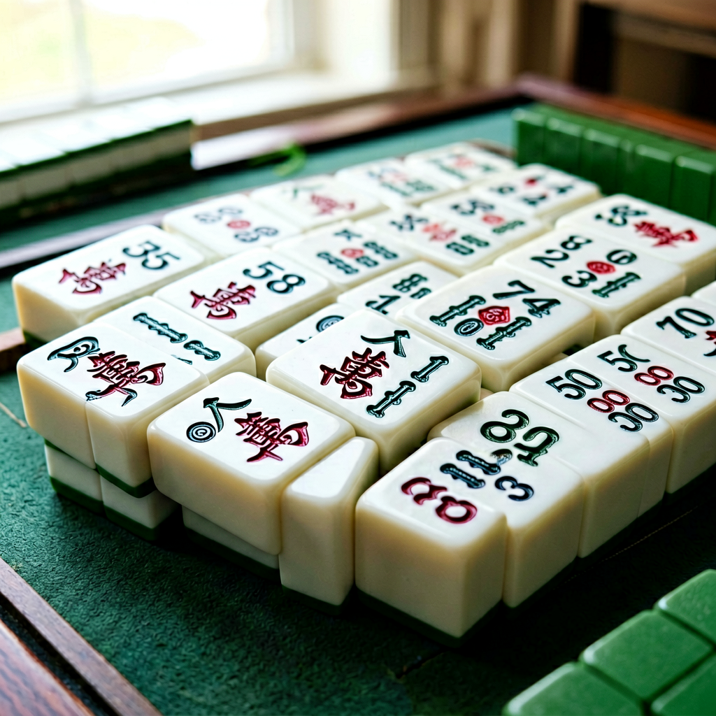 Large American mahjong tiles with bold clear numerals and letters